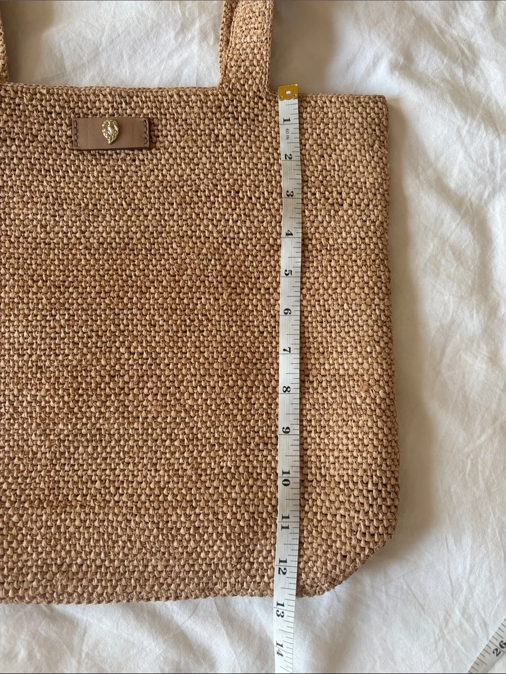 Helen Kaminski Raffia Woven Tote, Natural Tan - Picture 3 of 8